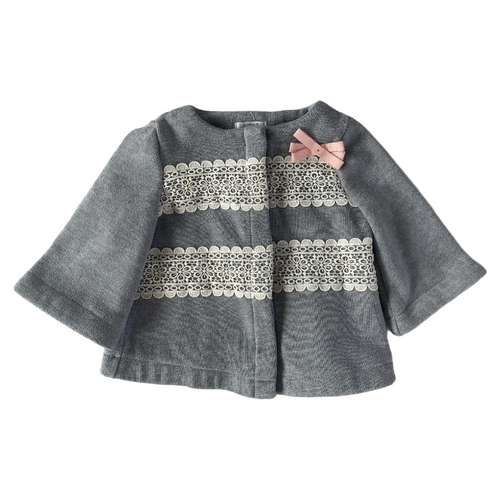 Lace Trimmed Grey Jacket