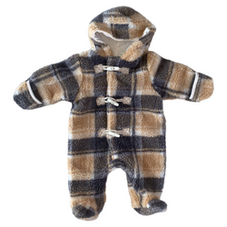 Plaid Sherpa Bunting Suit 0-3 months / Unisex / Everyday