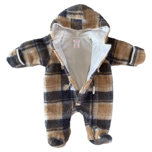 Plaid Sherpa Bunting Suit 0-3 months / Unisex / Everyday