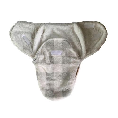 Plush Grey and White Swaddle Bag 0-3 months / Unisex / Everyday