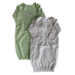 Set of 2 Soft Green Sleep Gowns 0-3 months / Unisex / Everyday